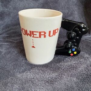 Dave & Buster’s Gamer's “Power Up” Mug with Black Controller Handle